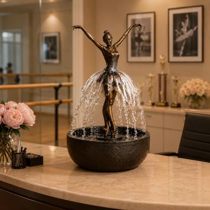 Ballerina Tabletop Water Fountain – Elegant Indoor Relaxation Decor