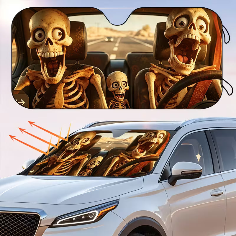 Universal Car Windshield Sun Shade – Foldable UV & Heat Protection Auto Sunshade for Cars, SUVs and Trucks