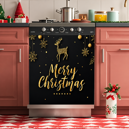 Reusable Christmas-Themed Dishwasher Decal – Festive 2D Printed Kitchen Decor