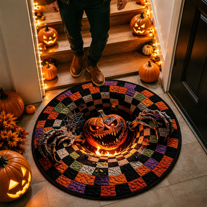 Halloween 3D Illusion Rug – Spooky Doormat for a Thrilling Home Decor Atmosphere