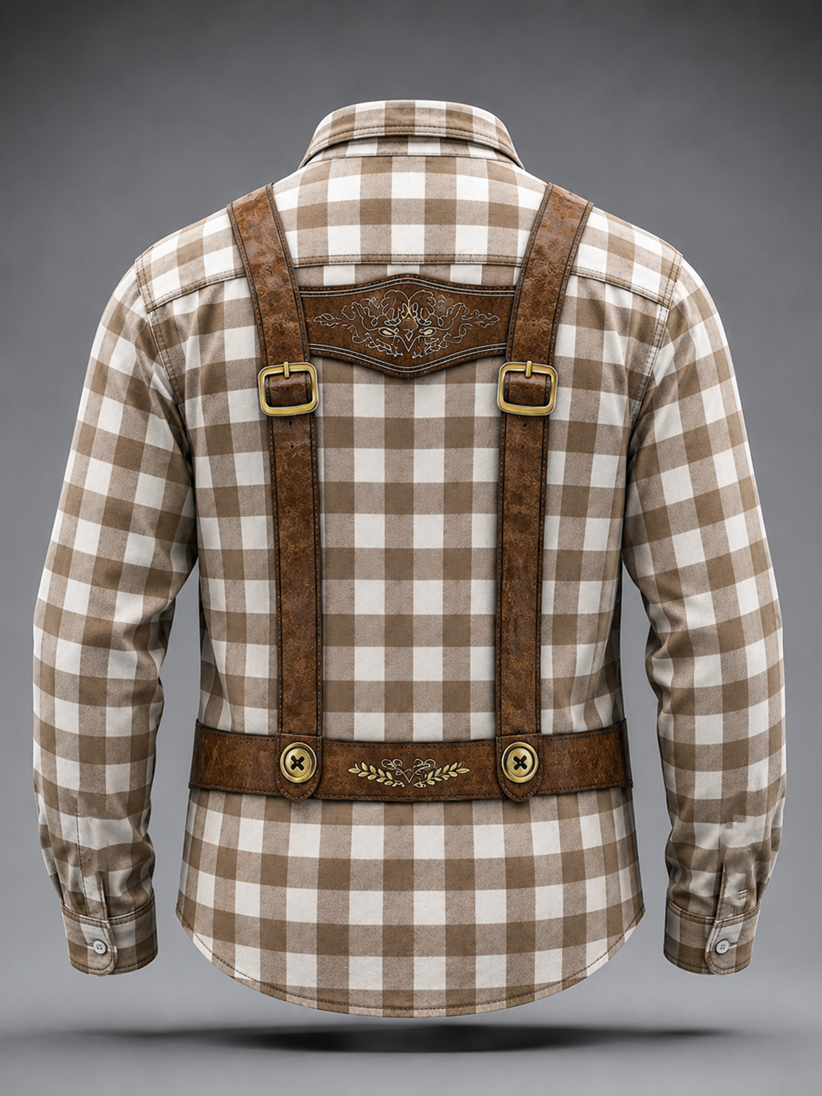 Moisture-Wicking Oktoberfest Style Chest Pocket Long-Sleeve Casual Shirt