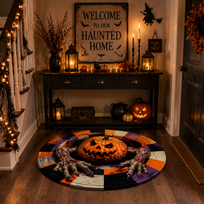 Halloween 3D Illusion Rug – Spooky Doormat for a Thrilling Home Decor Atmosphere