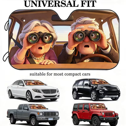 Universal Car Windshield Sun Shade – Foldable UV & Heat Protection Auto Sunshade for Cars, SUVs and Trucks