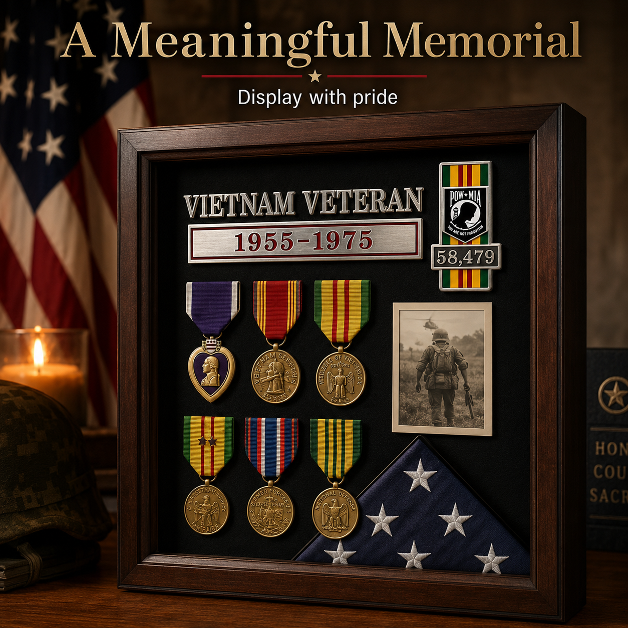 49% OFF🔥 Patriotic Service Car Emblem - 3D Metal Badge Decal For Veterans, First Responders & Retired Heroes