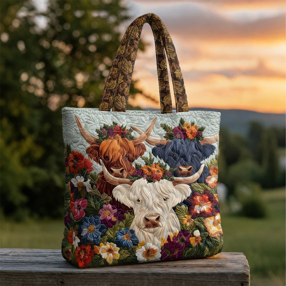 Vintage Quilted Tote Bag For Women - Large Capacity Embroidered Shoulder Bag | Cute Animal & Nature Collection