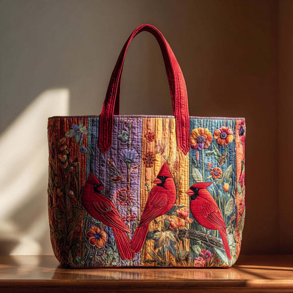 Vintage Quilted Tote Bag For Women - Large Capacity Embroidered Shoulder Bag | Cute Animal & Nature Collection