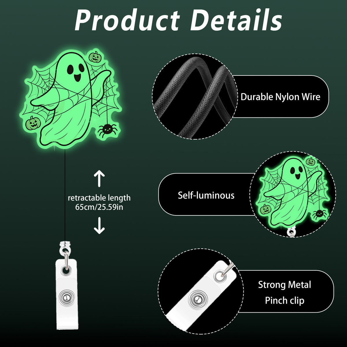 Cute Spooky ID Badge Holder for Nurses, Teachers & Healthcare Workers