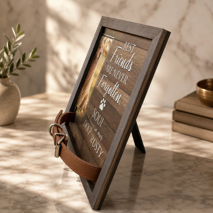 Custom Pet Memorial Collar Photo Frame – A personalized photo keepsake designed for dog and cat lovers