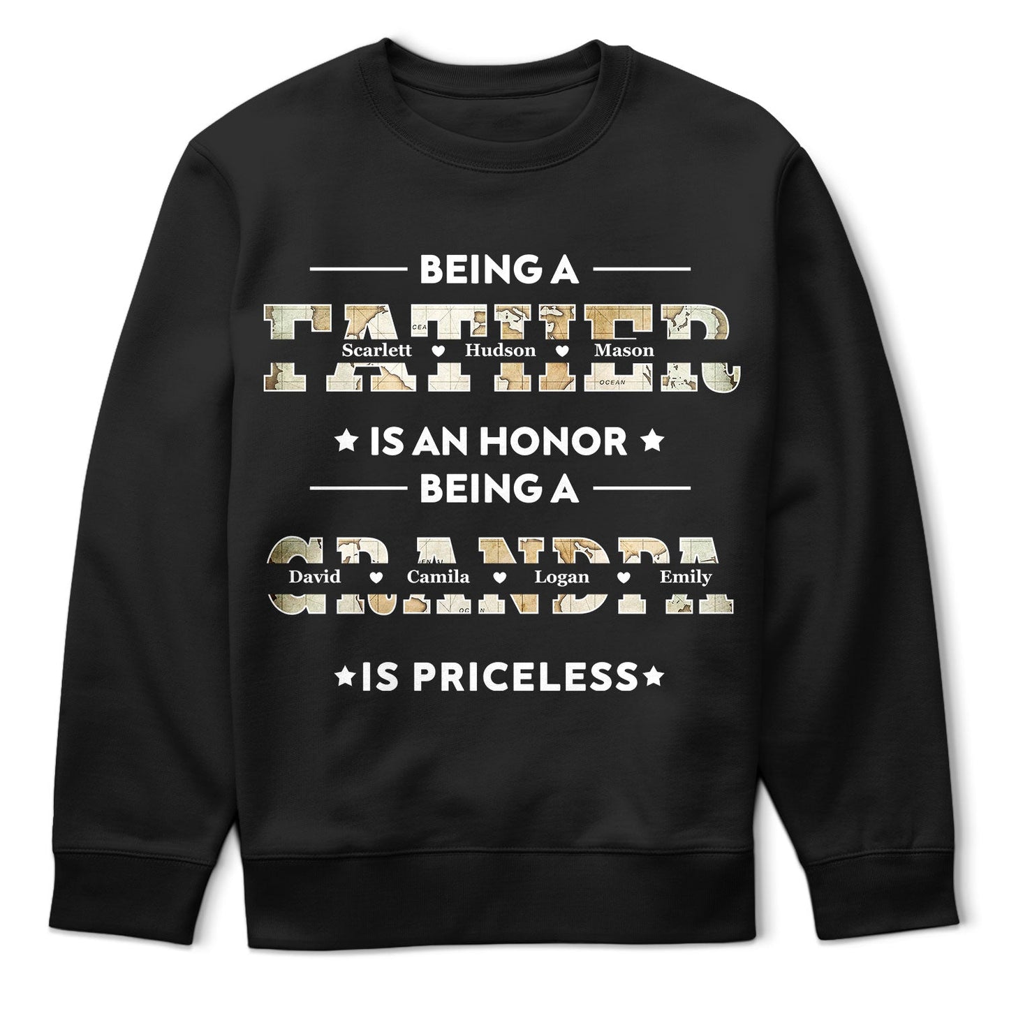 Être papa est un honneur Être papa n'a pas de prix - Cadeau pour les pères, les grands-pères - T-shirt personnalisé