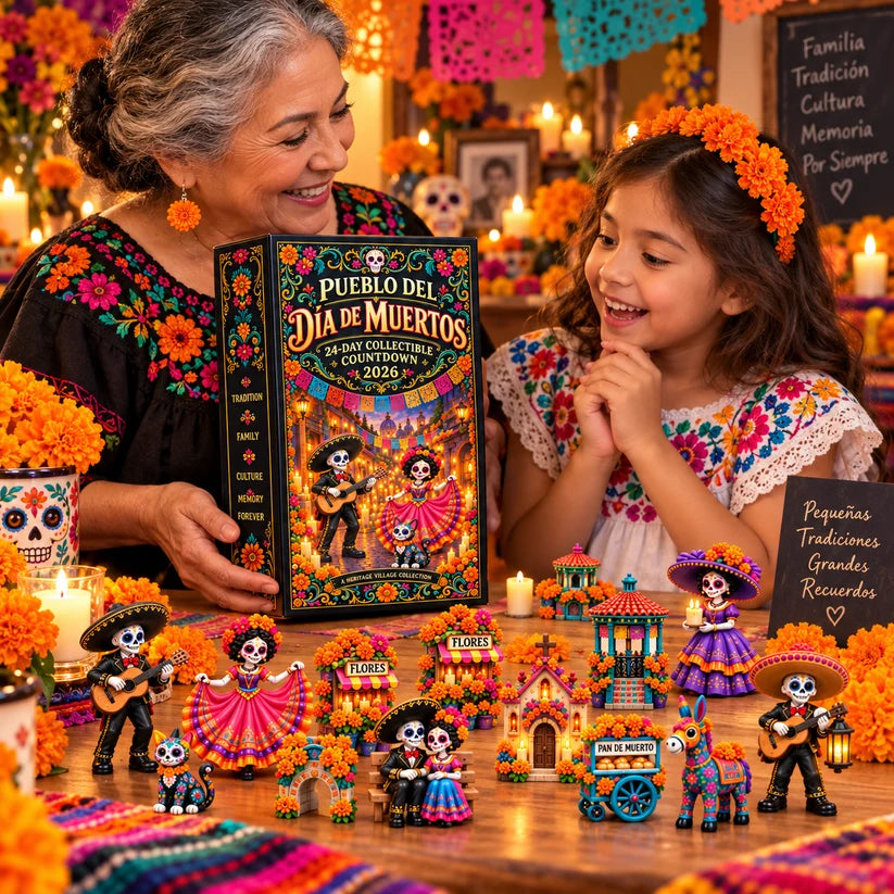 Pueblo del Día de Muertos 2026 – 24-Day Day of the Dead Collectible Countdown Calendar with 24 Unique Miniatures