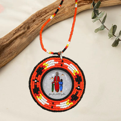 Handmade Beaded Wire Necklace Pendant Every Child Matters