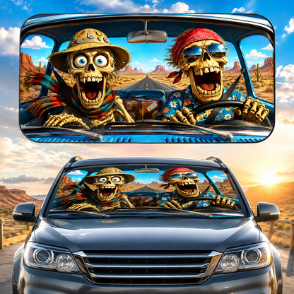 Universal Car Windshield Sun Shade – Foldable UV & Heat Protection Auto Sunshade for Cars, SUVs and Trucks