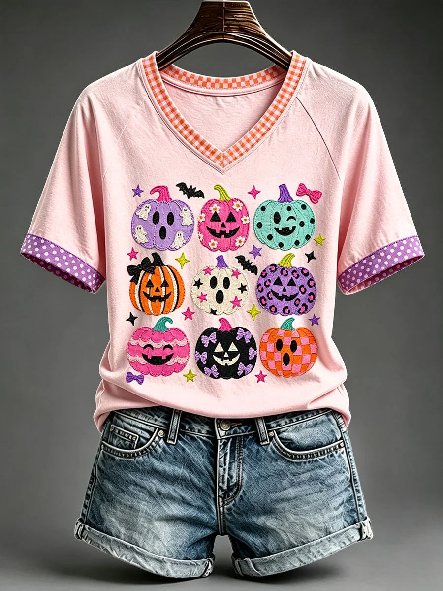 Women's Colorful Pumpkin T-Shirt