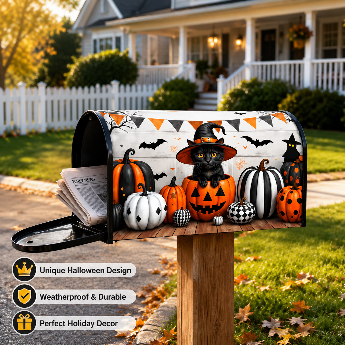 Reusable Magnetic Mailbox Cover – Outdoor Decorative Mailbox Wrap for Gardens and Yards