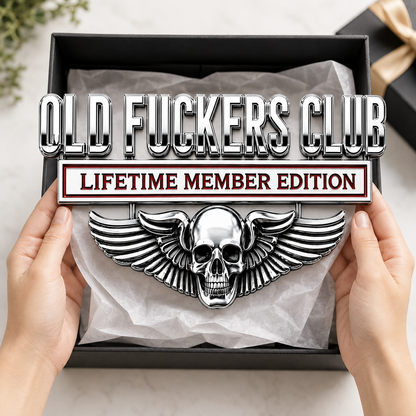 Old F*CKERS Club Metal Car Emblem