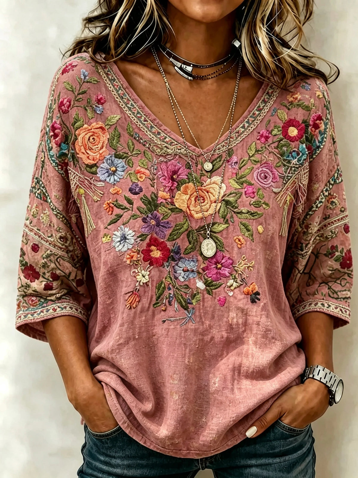 Women's Floral Print Casual Top