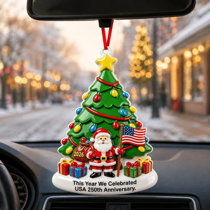USA 250th Anniversary Christmas Ornament – Patriotic 1776–2026 Holiday Decoration