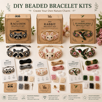 DIY Animal Beaded Bracelet Kit - Beginner-Friendly Jewelry Making Craft Set