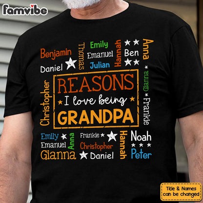 Personalisiertes Geschenk für Opa Gründe, warum ich es liebe, Word Art Shirt - Hoodie - Sweatshirt