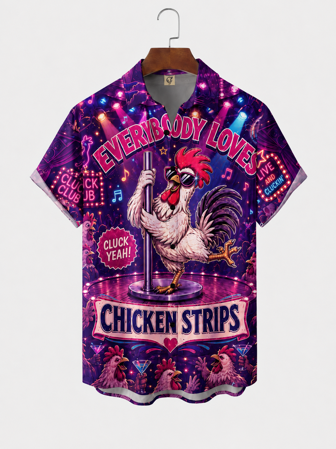 Moisture-Wicking "Beer Can Chicken" Chest-Pocket Hawaiian Shirt