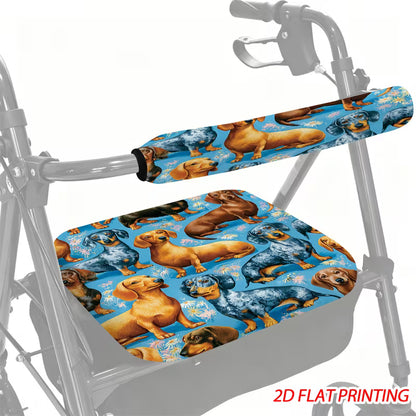 Reusable Walker Seat and Handle Cover Set – Adjustable 2D Decorative Walker Accessories