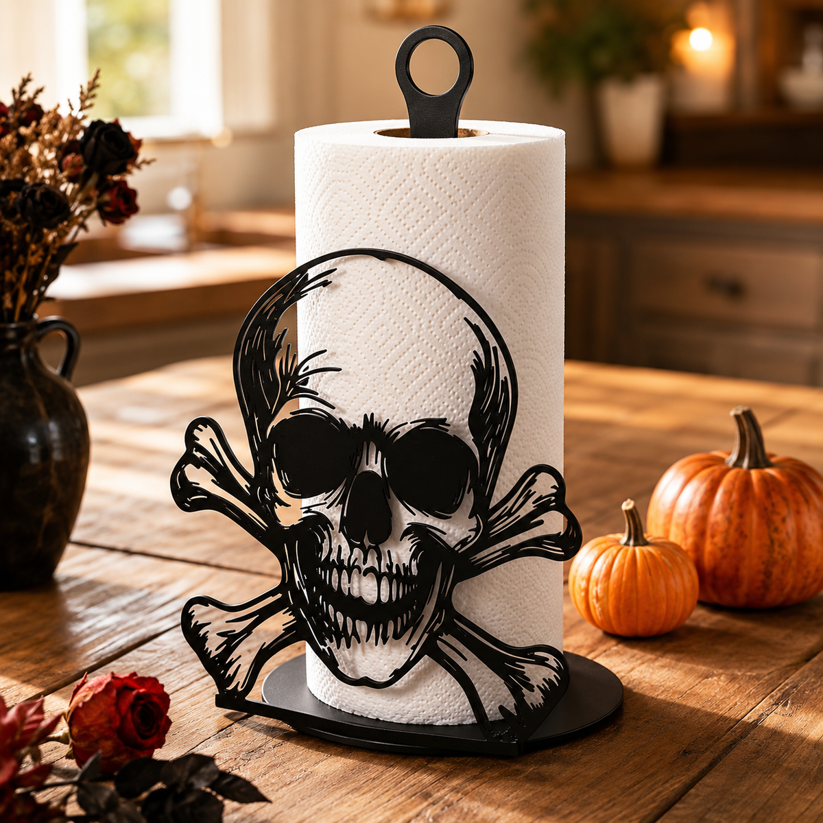 Reusable Decorative Countertop Paper Towel Holder – Themed Kitchen Paper Towel Stand