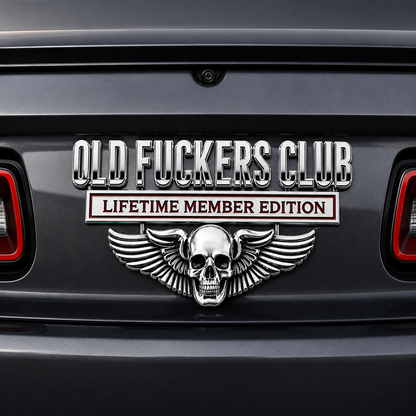 Old F*CKERS Club Metal Car Emblem