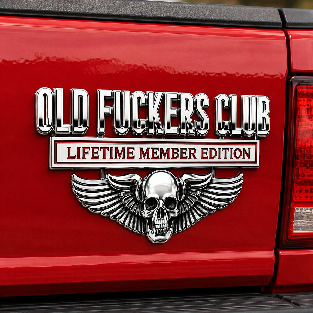 Old F*CKERS Club Metal Car Emblem