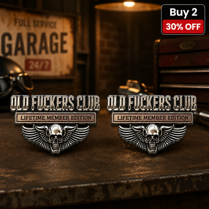 Old F*CKERS Club Metal Car Emblem