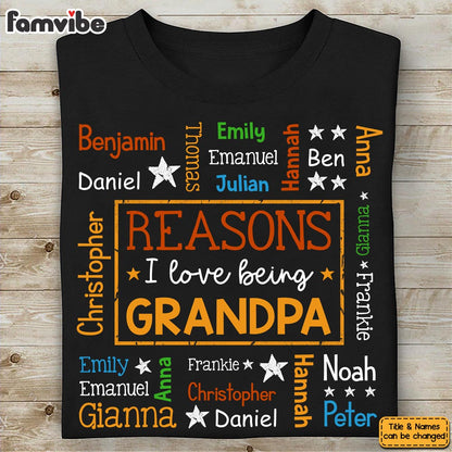 Personalisiertes Geschenk für Opa Gründe, warum ich es liebe, Word Art Shirt - Hoodie - Sweatshirt