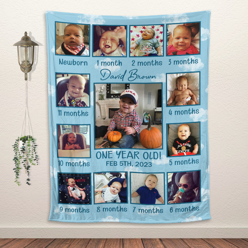 One Year Old Blanket - Personalized Blanket