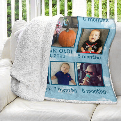 One Year Old Blanket - Personalized Blanket