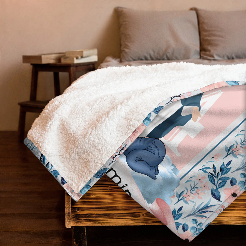 Protected By Mary Baby Blanket - Personalized Blanket