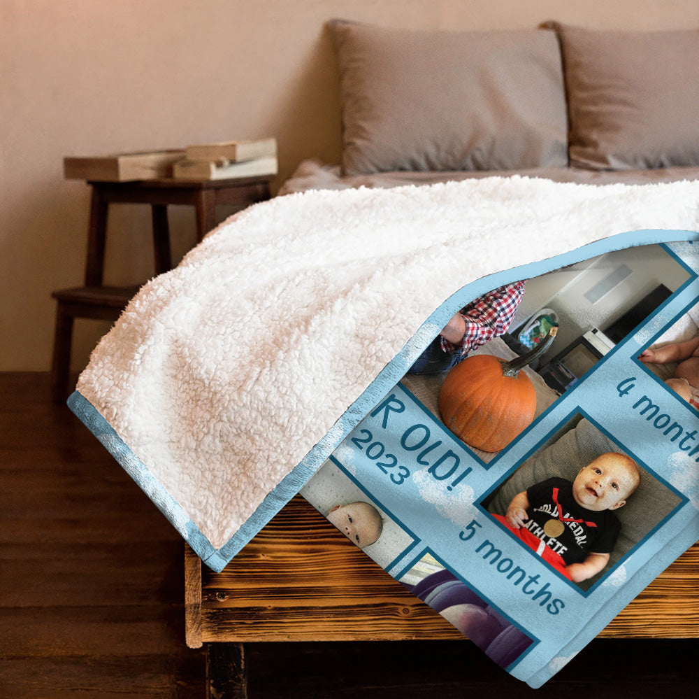 One Year Old Blanket - Personalized Blanket