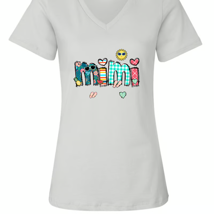 Benutzerdefinierte Oma Sommer Urlaub Shirt, Spitzname und Kinder Sommer Trend T-Shirt