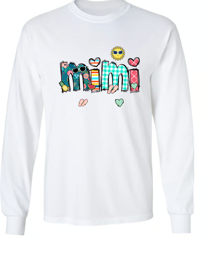 Benutzerdefinierte Oma Sommer Urlaub Shirt, Spitzname und Kinder Sommer Trend T-Shirt