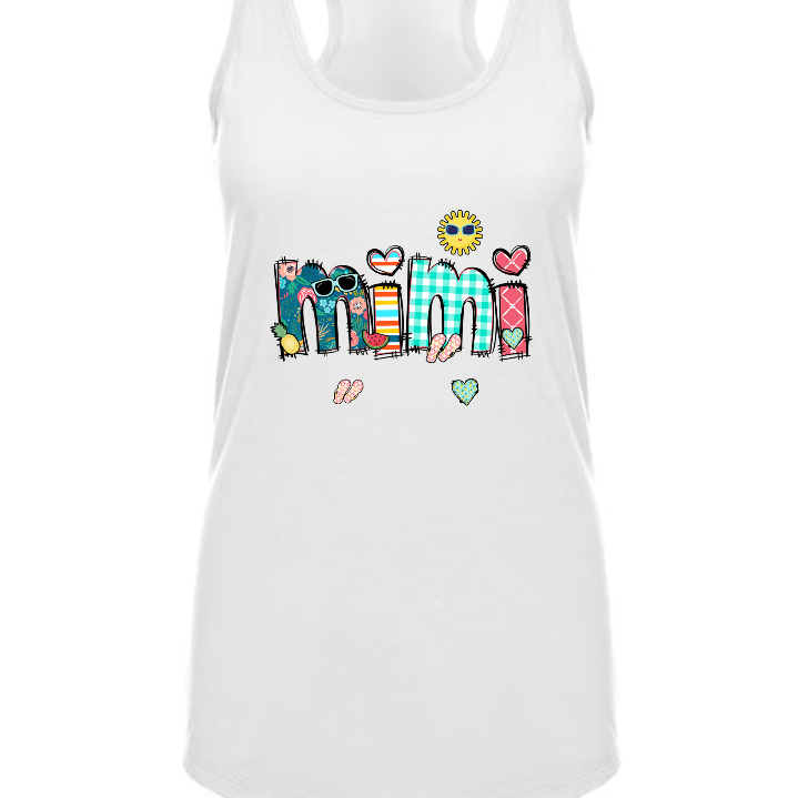 Benutzerdefinierte Oma Sommer Urlaub Shirt, Spitzname und Kinder Sommer Trend T-Shirt