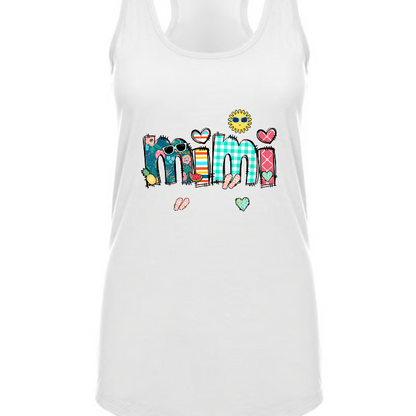 Benutzerdefinierte Oma Sommer Urlaub Shirt, Spitzname und Kinder Sommer Trend T-Shirt
