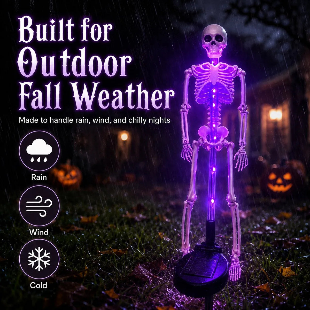 Solar Skeleton Yard Stake Light – Waterproof LED Halloween Outdoor Decoration